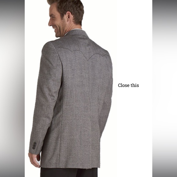 Circle S Donegal Black Western Sport Coat 44L gray classy top cowboy western - Picture 2 of 9